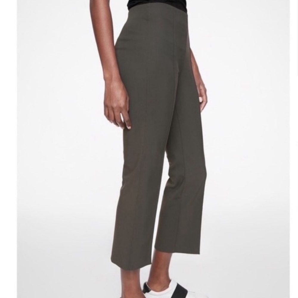 Athleta Mercurial Crop Flare Pants by‎ in Arbor Olive.
